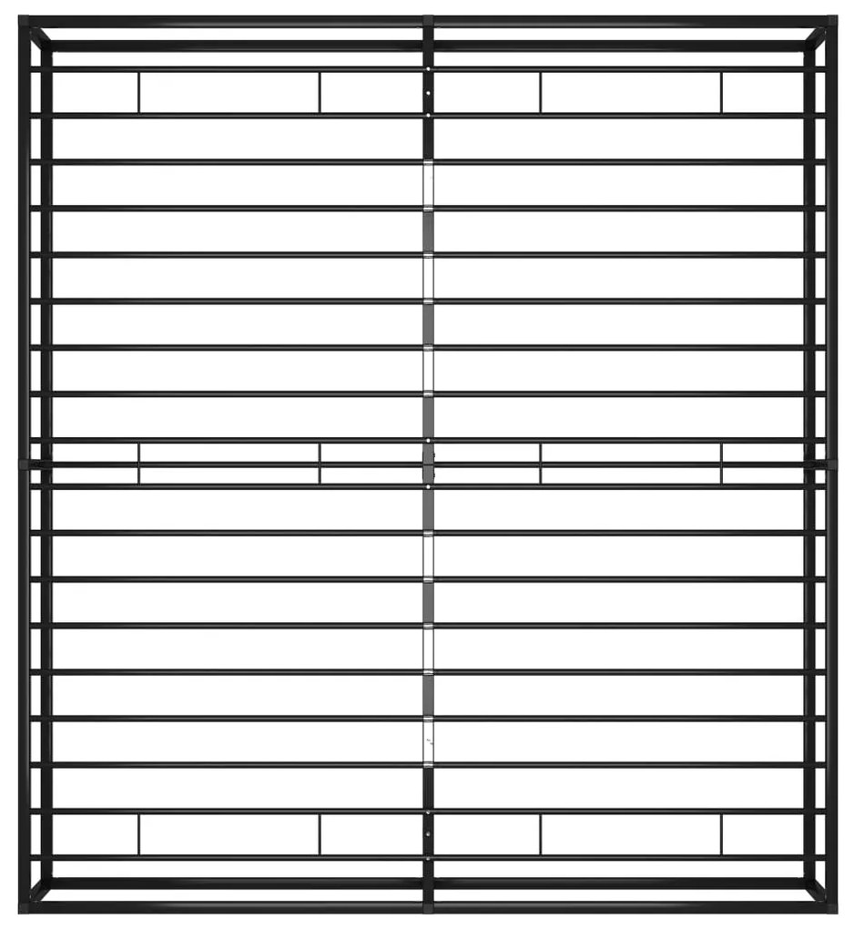vidaXL Πλαίσιο Κρεβατιού Μαύρο 180 x 200 εκ. Μεταλλικό
