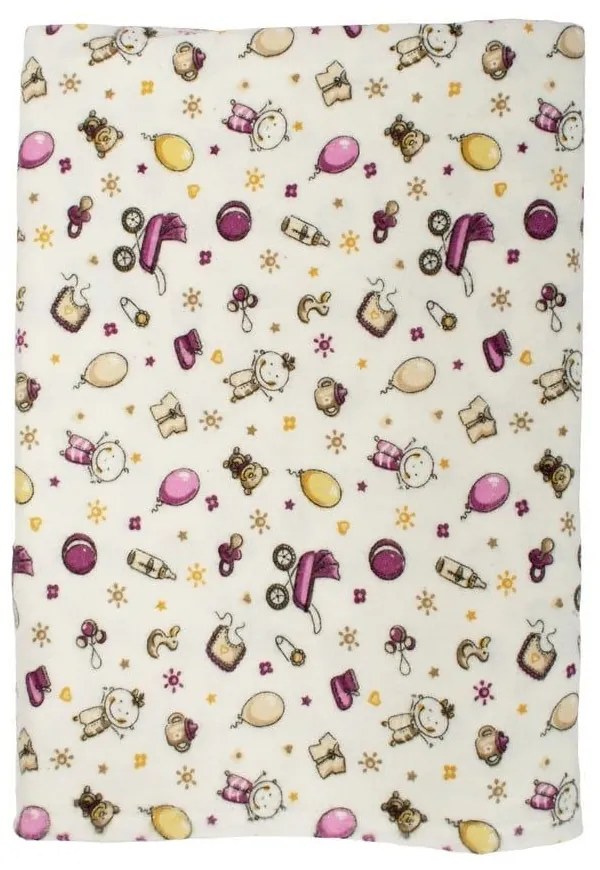 Σεντόνι Βρεφικό Φανελένιο Baby 01 Pink DimCol Λίκνου 80x110cm 100% Cotton Flannel
