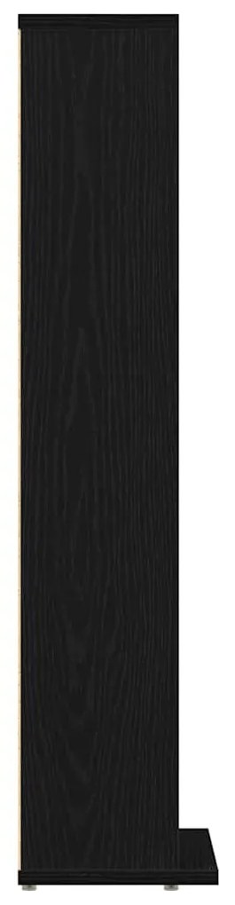 ντουλάπι CD Μαύρη δρυς 21x20x88 cm Κατασκευασμένο ξύλο - Μαύρο