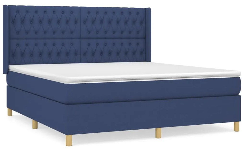 ΚΡΕΒΑΤΙ BOXSPRING ΜΕ ΣΤΡΩΜΑ ΜΠΛΕ 180X200 ΕΚ. ΥΦΑΣΜΑΤΙΝΟ 3132255