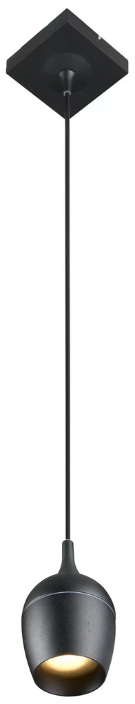 Φωτιστικό Κρεμαστό Lucide 09437-01-30 PRESTON Μαύρο Ματ (Black Mat)