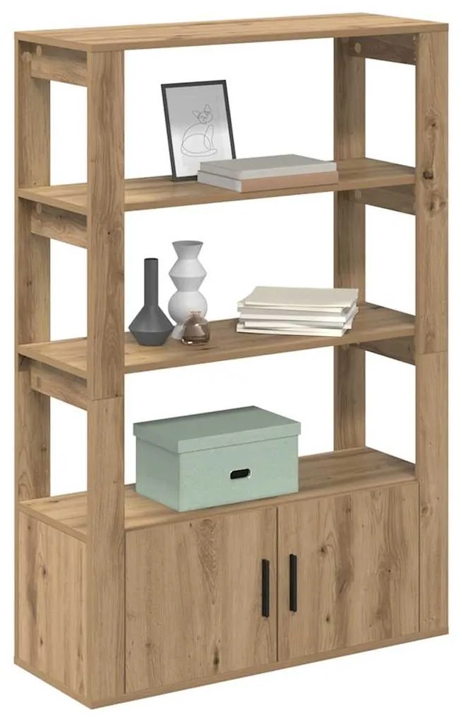 vidaXL Πλαϊνό γραφείο artisan δρυς 30 x 80 x 119.5 εκ