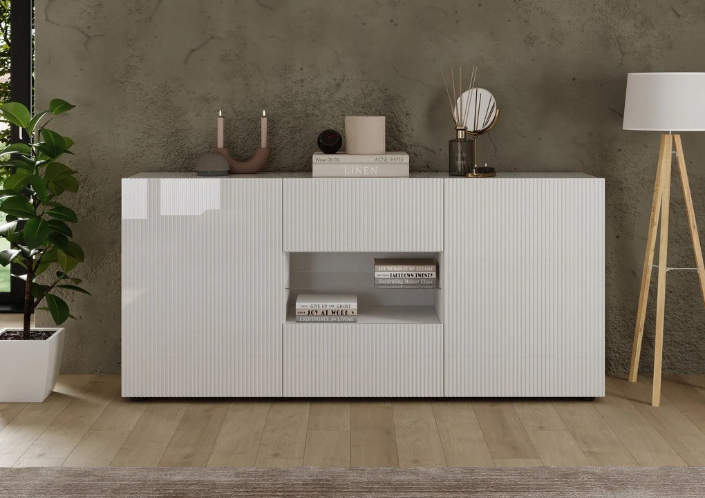 Έπιπλο Τηλεόρασης Ανθρακί Οξειδωμένο 121x43x57
