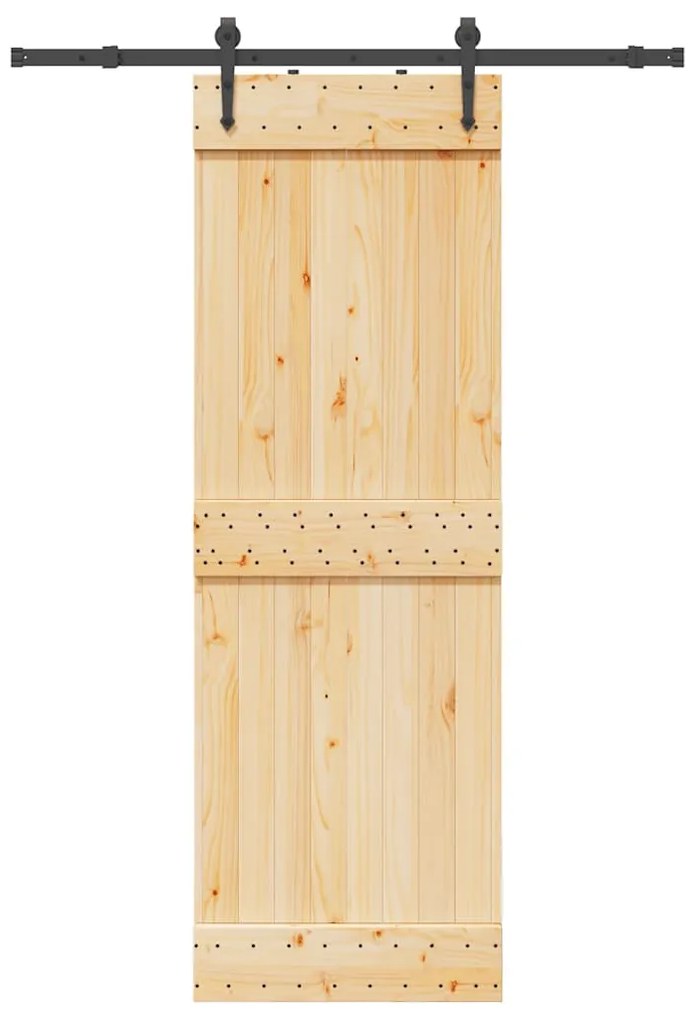 Συρόμενη Μεσόπορτα με Μηχανισμό 70 x 210 εκ. Μασίφ Ξύλο Πεύκου