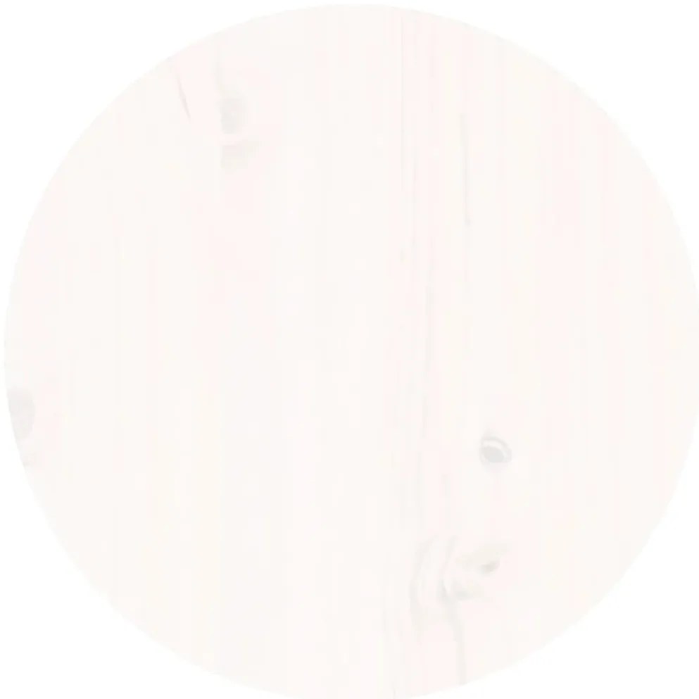 vidaXL Τραπεζάκι Σαλονιού Λευκό Ø 35x35 εκ. από Μασίφ Ξύλο Πεύκου