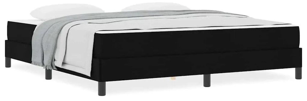 vidaXL Κρεβάτι με ελατήρια με στρώμα Μαύρο 180 x 200 cm ύφασμα