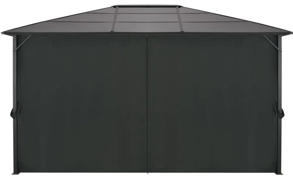 vidaXL Κιόσκι με Κουρτίνα Μαύρο 4 x 3 x 2,6 μ. από Αλουμίνιο