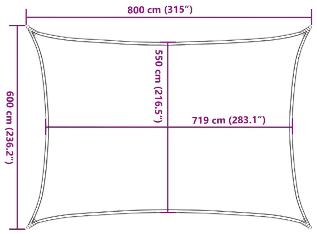 ΠΑΝΙ ΣΚΙΑΣΗΣ ΜΠΛΕ ΟΡΘΟΓΩΝΙΟ 6X8 Μ. ΑΠΟ HDPE 160 ΓΡ/Μ² 311525