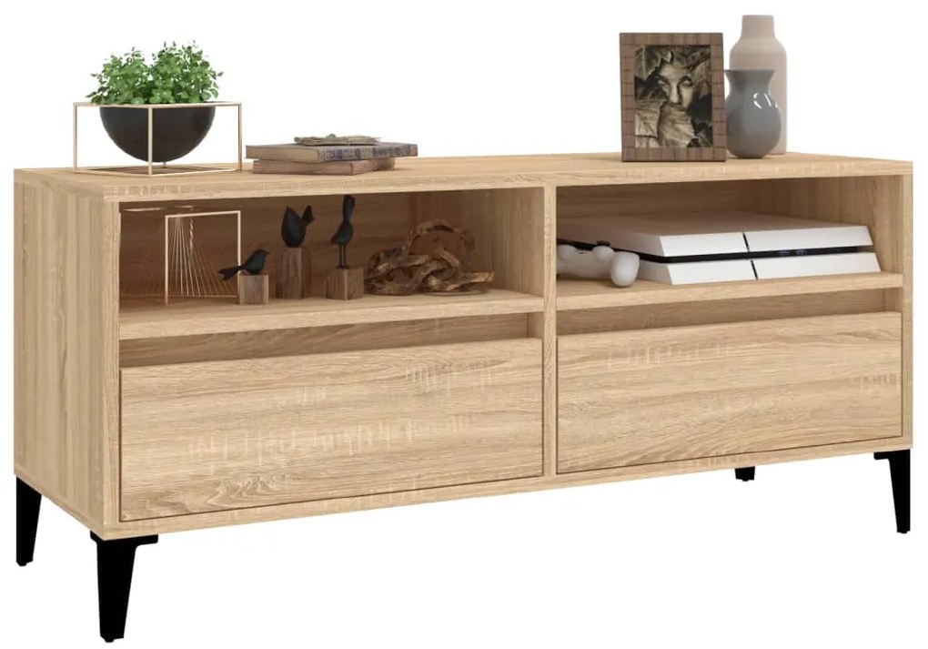 vidaXL Έπιπλο Τηλεόρασης Sonoma Δρυς 100 x 34,5 x 44,5 εκ. Επεξ. Ξύλο