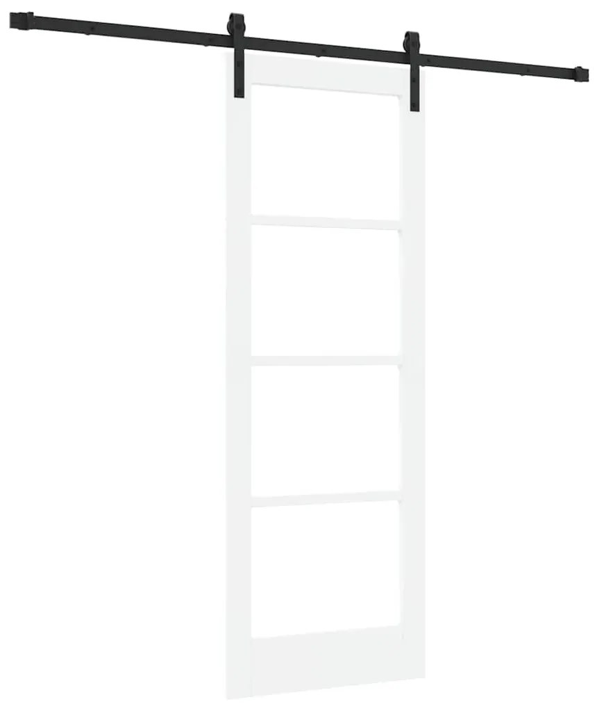 vidaXL Συρόμενη Πόρτα Λευκό 73.5 x 198.5 εκ. Ξύλο και μέταλλο
