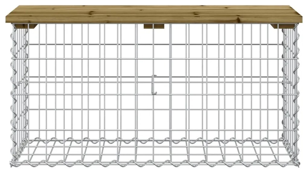 vidaXL Παγκάκι Κήπου Συρματοκιβώτιο 83x31,5x42 εκ. Εμποτ. Ξύλο Πεύκου