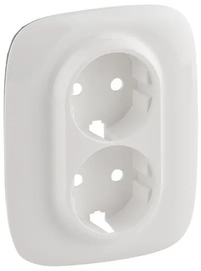 Πλακίδιο Πρίζας Σούκο 2x2Π και Γ Λευκό Valena Allure 754955 Legrand-754955-Λευκό 754955