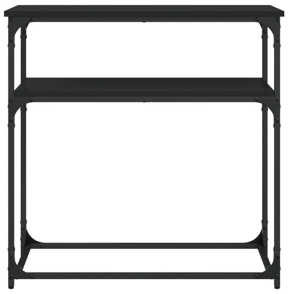 vidaXL Τραπέζι Κονσόλα Μαύρο 75 x 35,5 x 75 εκ. από Επεξεργ. Ξύλο