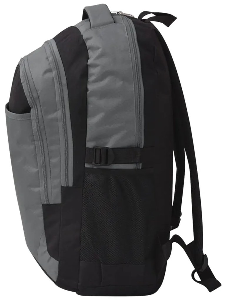 vidaXL Σακίδιο Πλάτης Σχολικό Μαύρο και Γκρι 40 Λίτρων