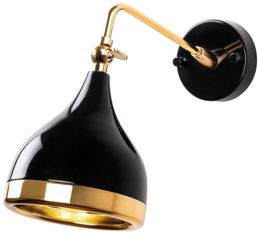 Φωτιστικό Τοίχου - Απλίκα Yildo 892OPV1360 14x32x26cm E27 40W Black-Gold Opviq