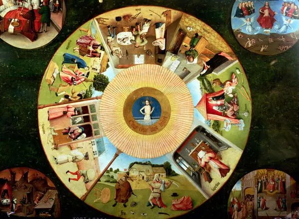 Αναπαραγωγή Tabletop of the Seven Deadly Sins and the Four Last Things, Hieronymus Bosch