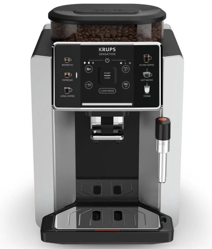 Krups EA910E10 Αυτόματη Μηχανή Espresso με Ακροφύσιο 1.7lt, Inox/Μαύρη