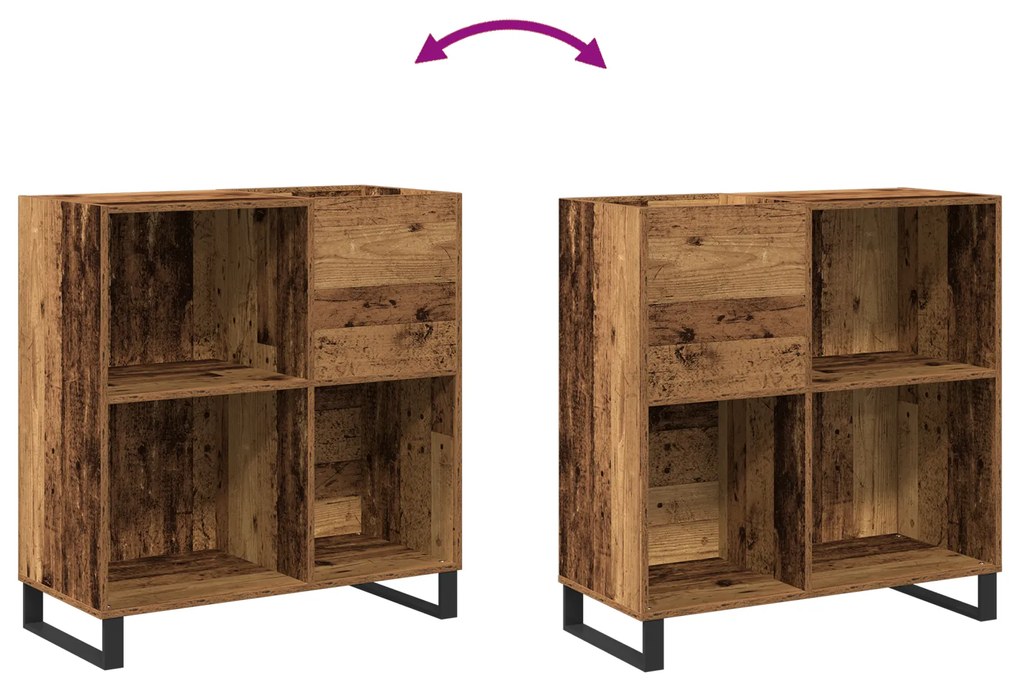 vidaXL Ντουλάπα Δίσκων Artisan Oak 84,5x38x89 εκ. Επεξεργασμένο Ξύλο