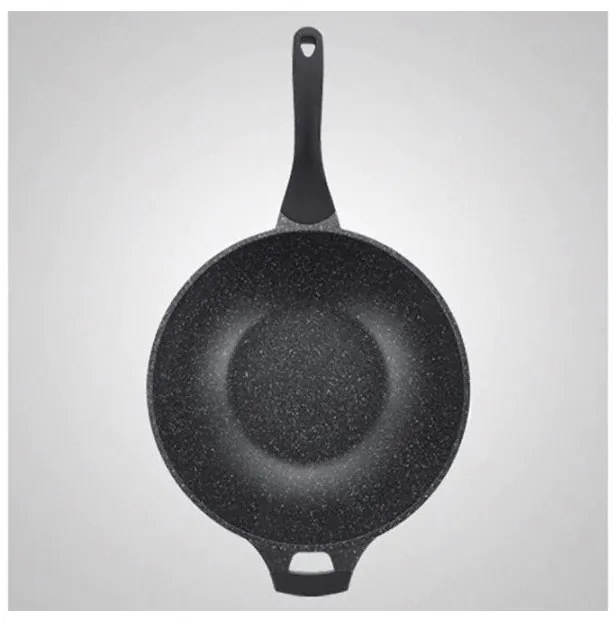Ταψί Wok Royalty Line RL-BW32M, 32 εκ., Αντικολλητική, μαρμάρινη επίστρωση,
