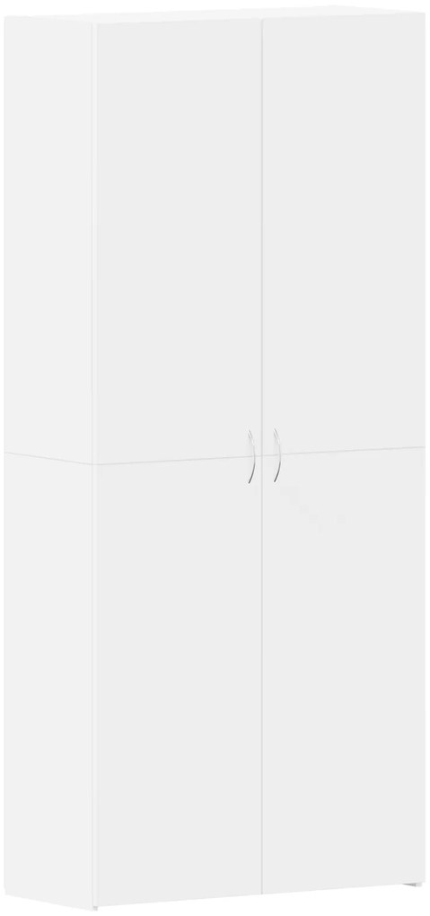 vidaXL Ντουλάπι Υποδημάτων Λευκό 80x35.5x180 εκ Επεξεργασμένο Ξύλο