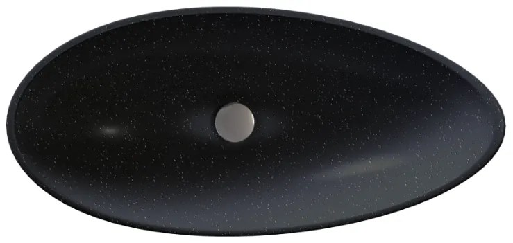 Sanitec Bliss 284 Νιπτήρας Συνθετικός Επικαθήμενος 66x35,5x14cm Metallic Space