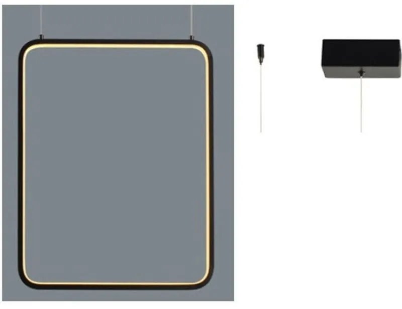 Φωτιστικό Οροφής Led V30LEDP36BK 19W 3000K 1820lm 36X14XH152 Black Aca Decor Metal