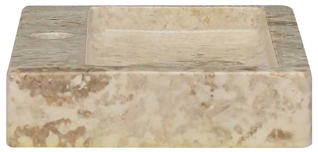 vidaXL Νιπτήρας Επιτοίχιος Κρεμ 38 x 24 x 6,5 εκ. Μαρμάρινος