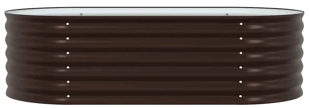 vidaXL Υπερυψωμένη Ζαρντινιέρα Καφέ 160 x 80 x 44 cm Ατσάλι