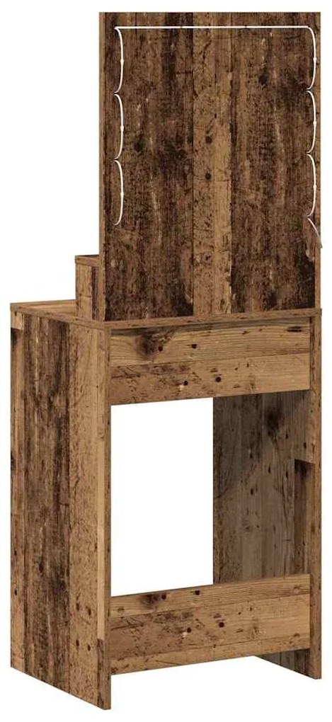 vidaXL Τραπέζι Μακιγιάζ Παλιό Ξύλο 50 x 41 x 135 εκ Επεξεργασμένο ξύλο