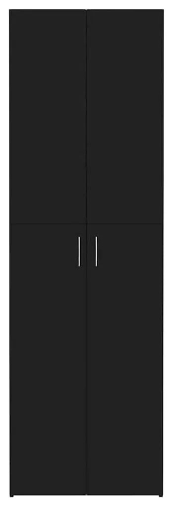 vidaXL Ντουλάπα Γραφείου Μαύρη 60 x 32 x 190 εκ. από Επεξ. Ξύλο