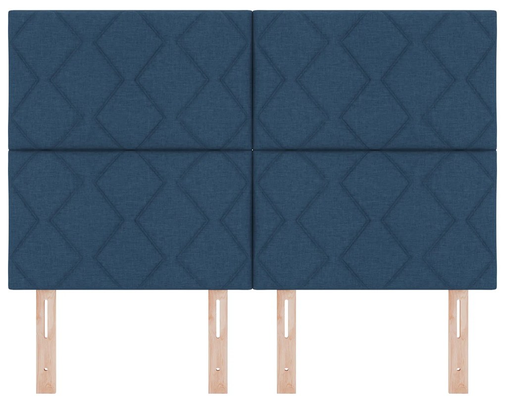 vidaXL Κεφαλάρι με σχέδιο δαχτυλίδια, μπλε, 140 cm, πολυεστέρα