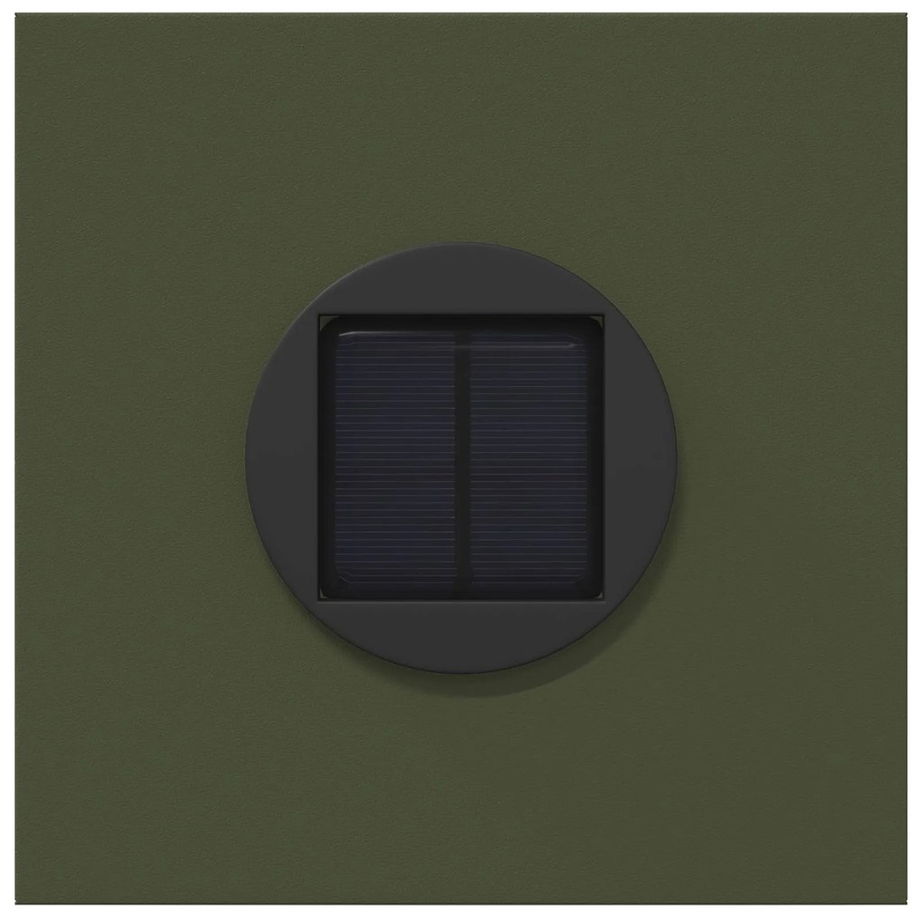 vidaXL Ηλιακό LED Φως Δρόμου με φώτα με μπαταρία 2 pcs Ελιά Πράσινη