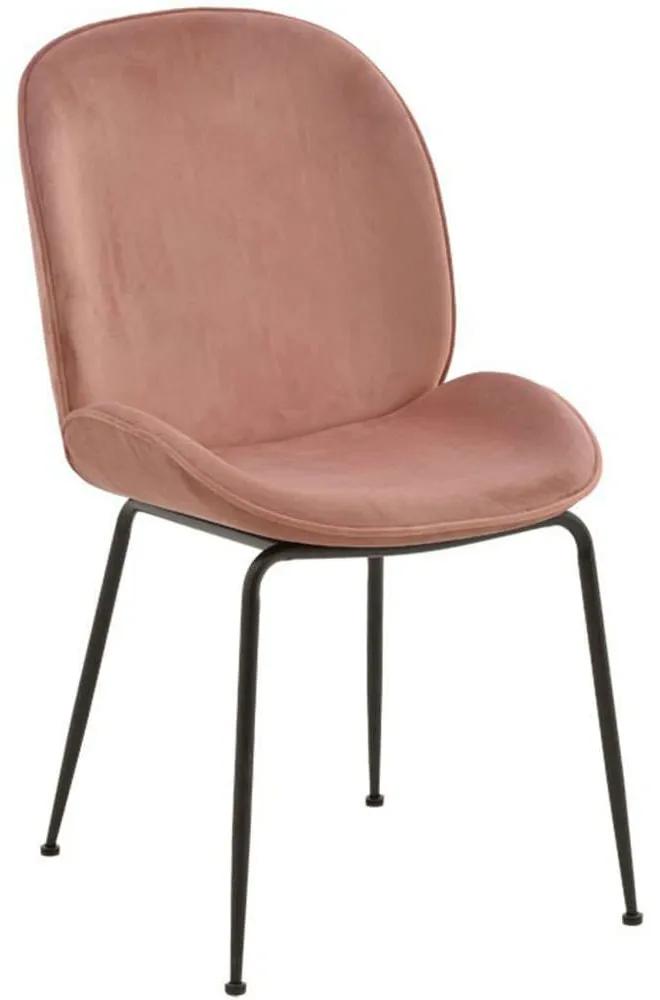 Καρέκλα Adelaide 264-000009 47x64x88cm Apple-Black Βελούδο, Μέταλλο