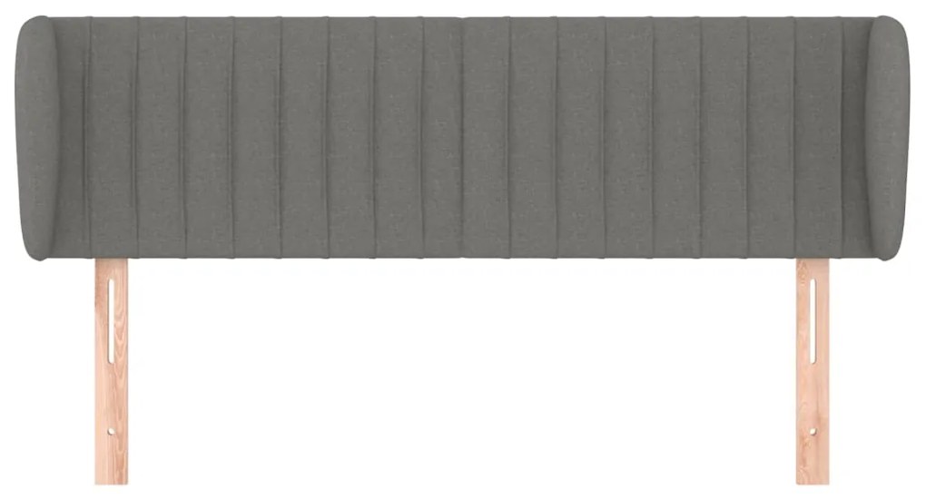 vidaXL Κεφαλάρι με Πτερύγια Σκούρο Γκρι 147 x 23 x 78/88εκ. Υφασμάτινο