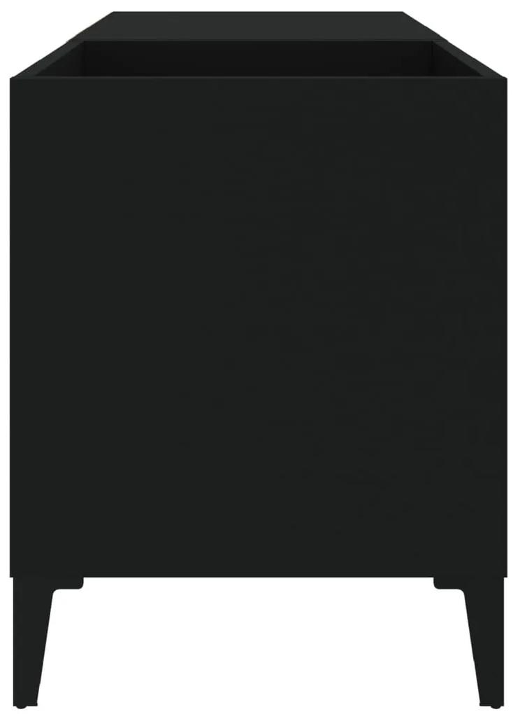 vidaXL Δισκοθήκη Μαύρη 84,5 x 38 x 48 εκ. από Επεξεργασμένο Ξύλο