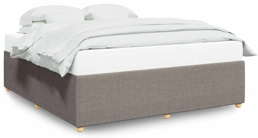 vidaXL Σκελετός Κρεβατιού Χωρίς Στρώμα Taupe 180x200 εκ. Υφασμάτινο