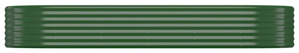 vidaXL Ζαρντινιέρα Πράσινη 249x100x36εκ Γαλβανισμένος χάλυβας