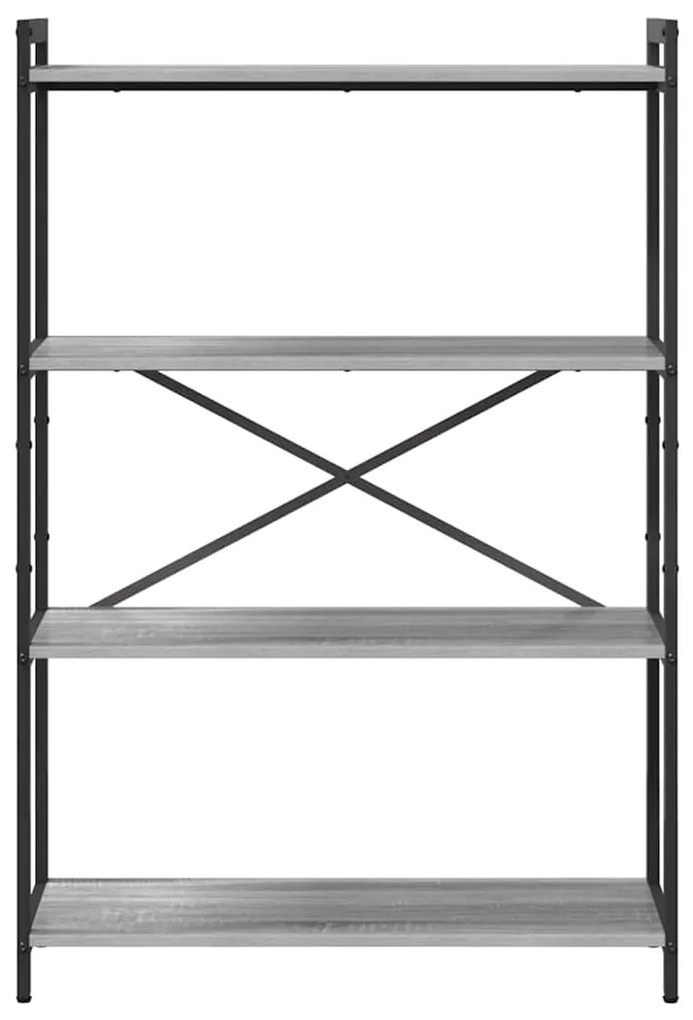 vidaXL Βιβλιοθήκη Γκρι sonoma 80 x 30 x 118 εκ Επεξεργασμένο ξύλο