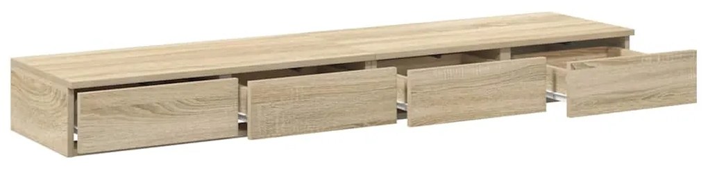 vidaXL Συρτάρια κρεβατιού με συρτάρι Sonoma Δρυς 140 x 36.5 x 16.5 εκ