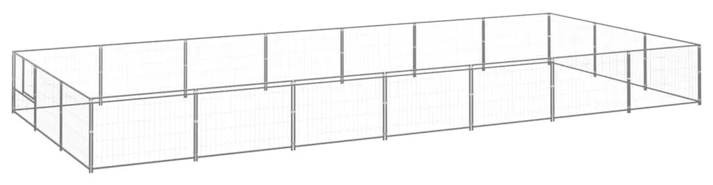 vidaXL Σπιτάκι Σκύλου Ασημί 21 μ² Ατσάλινο