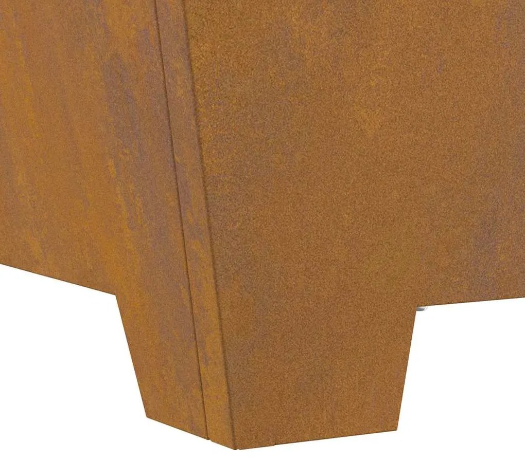 vidaXL Φωτιά Καφέ 80 x 80 x 40 cm Ατσάλι καιρό