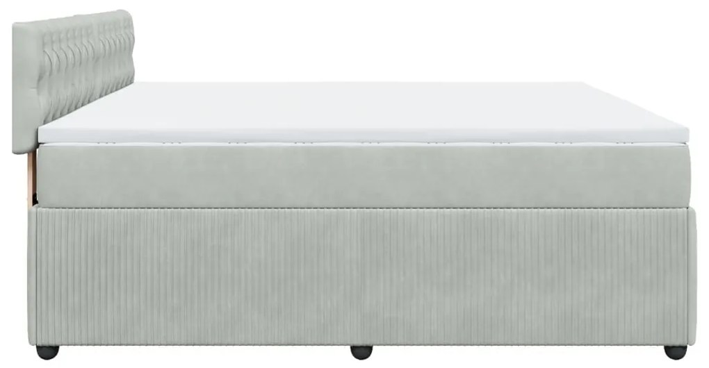 ΚΡΕΒΑΤΙ BOXSPRING ΜΕ ΣΤΡΩΜΑ ΑΝΟΙΧΤΟ ΓΚΡΙ 200X200 ΕΚ. ΒΕΛΟΥΔΙΝΟ 3290136