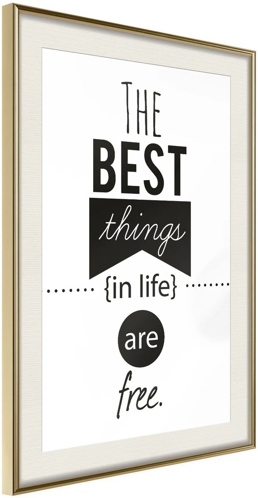 Αφίσα - The Best Things  - 20x30 - Χρυσό - Με πασπαρτού