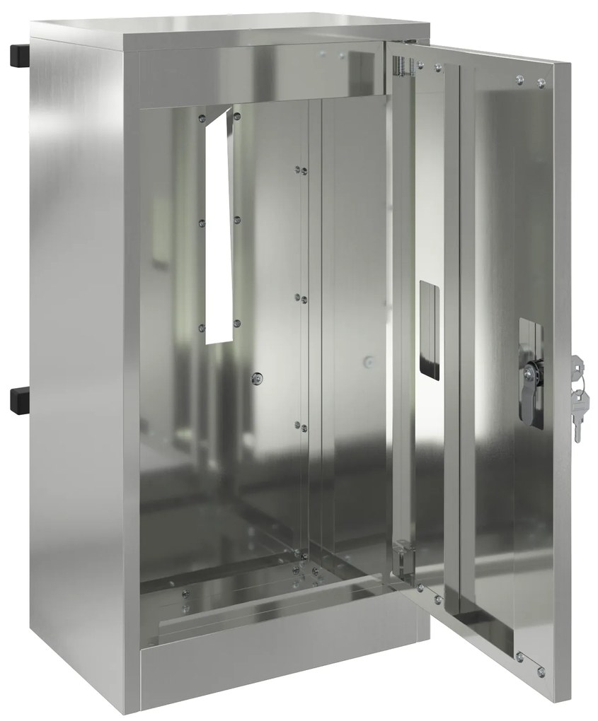 vidaXL γραμματοκιβώτιο Μαύρο 30 x 23 x 55 εκ. Γαλβανισμένος χάλυβας