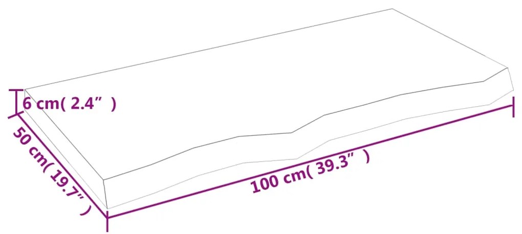 ΕΠΙΦΑΝΕΙΑ ΤΡΑΠΕΖΙΟΥ 100 X 50 X 6ΕΚ ΑΚΑΤΕΡΓΑΣΤΟ ΜΑΣΙΦ ΞΥΛΟ ΔΡΥΟΣ 3156304