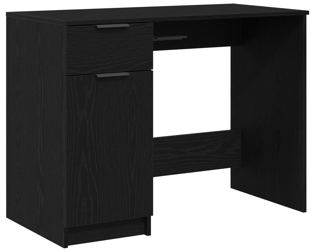 vidaXL Μαύρο Γραφείο Σαρκαστική - 100x50x75 εκ - Κατασκευασμένο από Επεξεργασμένο ξύλο