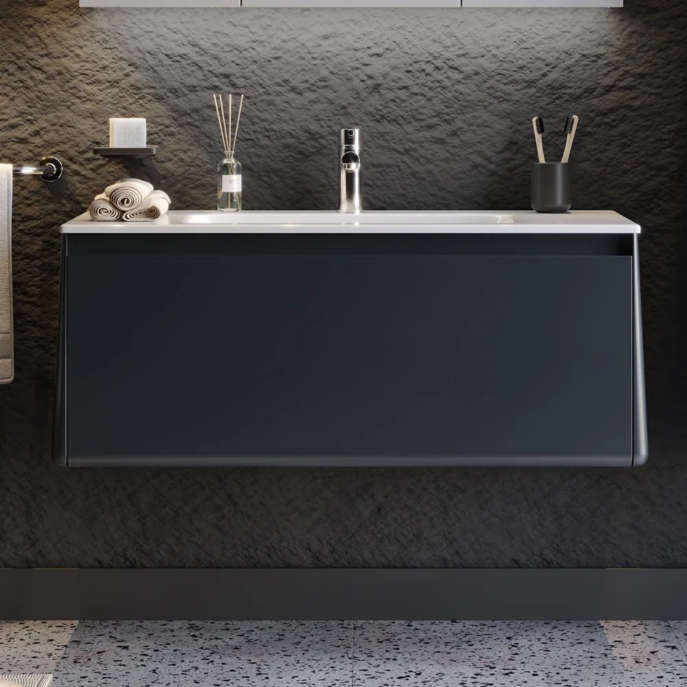Πάγκος BELLA Ανθρακί MDF 18mm Λάκα 100 S3BBEL100ANM101x46.5x46cm S3BBEL100ANM