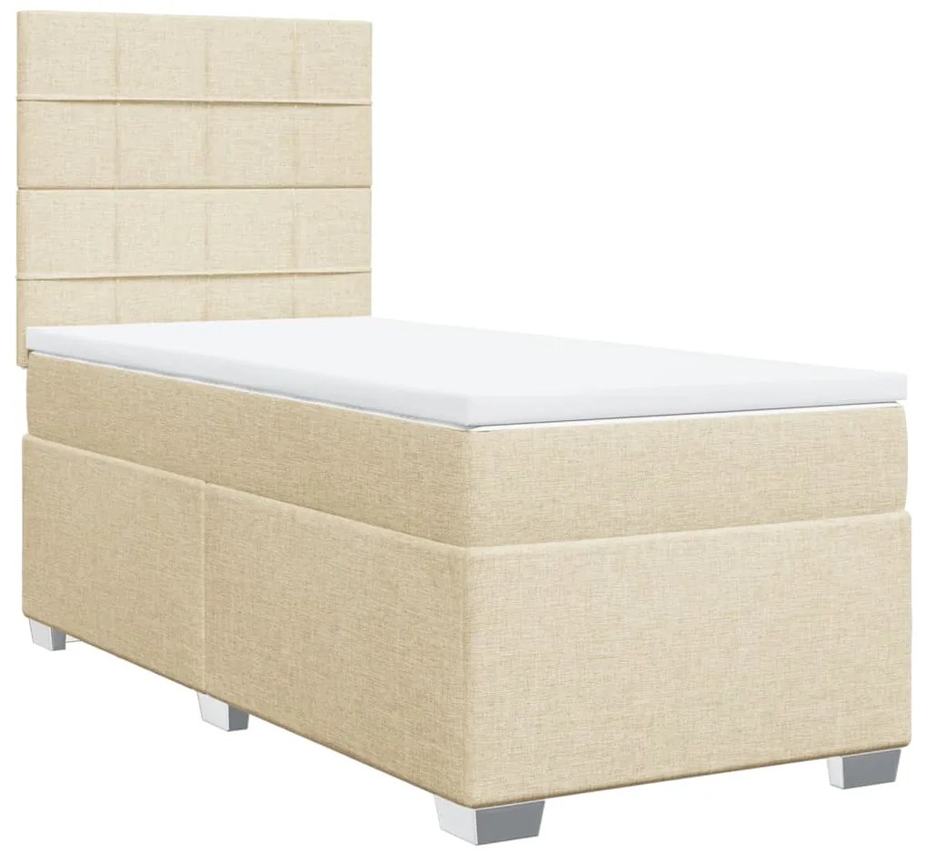 ΚΡΕΒΑΤΙ BOXSPRING ΜΕ ΣΤΡΩΜΑ ΚΡΕΜ 80 X 200 ΕΚ. ΥΦΑΣΜΑΤΙΝΟ 3292620