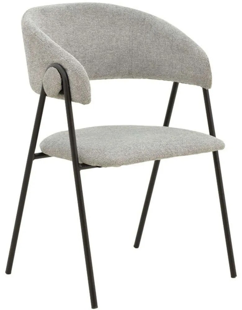 Καρέκλα Rachele 264-000002 52x53x83cm Grey-Black Metal, Fabric
