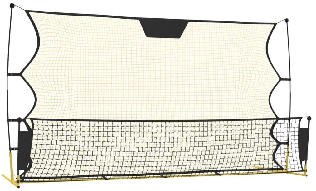 vidaXL Δίχτυ Ποδοσφαίρου Μαύρο &amp; Κίτρινο 183x85x120 εκ. από Πολυεστέρα